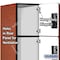 Salsbury Industries 4 Tier Designer Locker, 54"Wx76"Hx24"D, 12 Door, Cherry 18-24364CHE - alternate 5